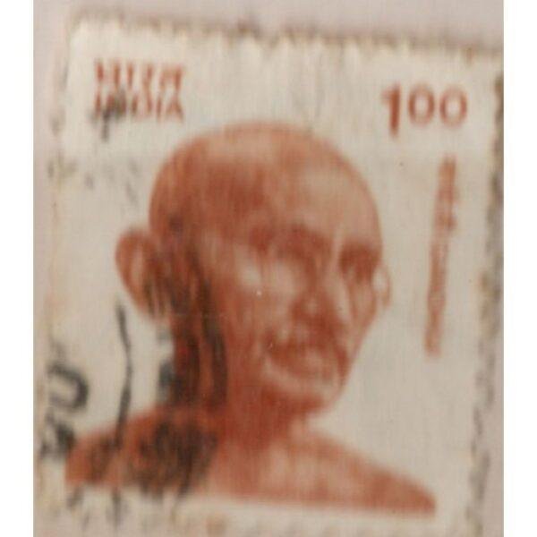 100 India Gandhiji Used Stamp