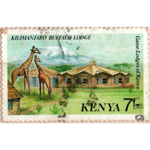 7 Kenya Kilimanjaro Buffalo Lodge Game Lodges Of Kenya Used Stamp