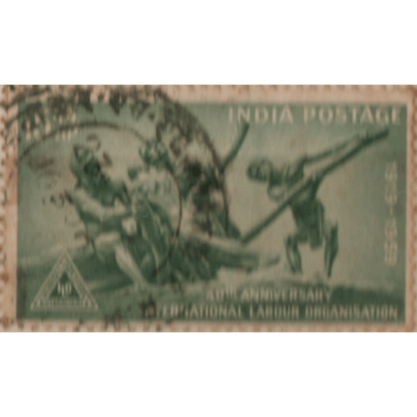 15 India 40th Anniversary Of International Labour Organisation Used Stamp
