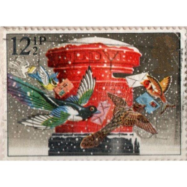 12.5 Birds Used Stamp