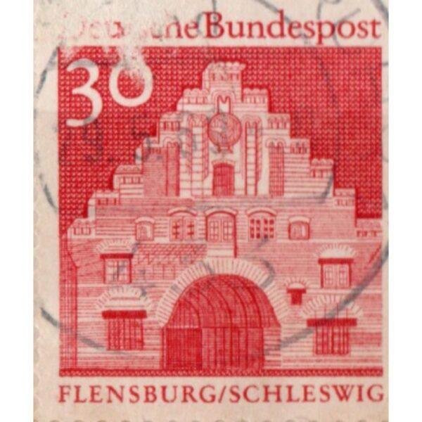 30 Deutsche Bundespost Flensburg Schleswig Used Stamp