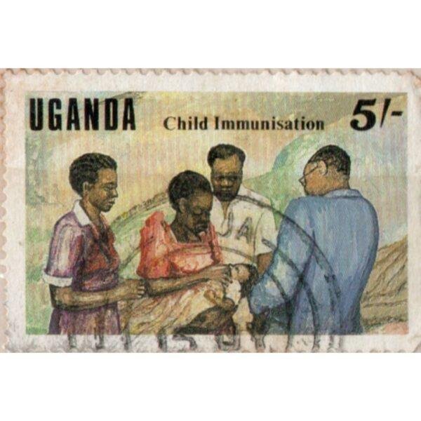 5 Uganda Child Immunisation Used Stamp