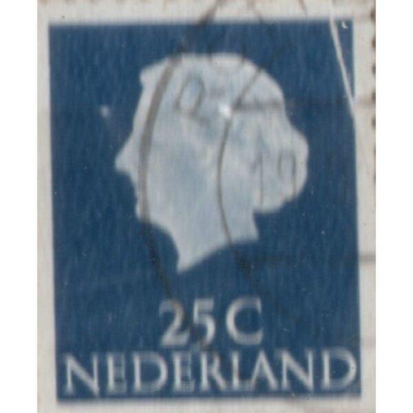 25 Nederland Used Stamp (Blue)