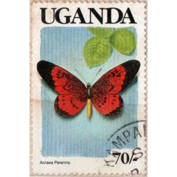 70 Uganda Acraea Perenna Used Stamp