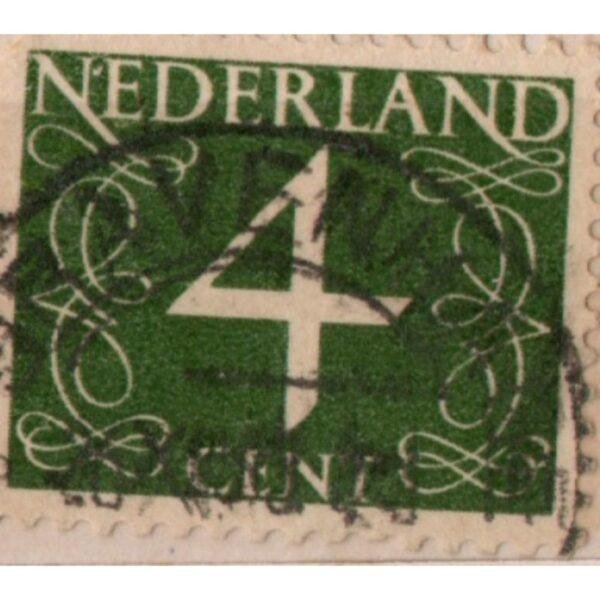 4 Nederland Used Stamp (Green)