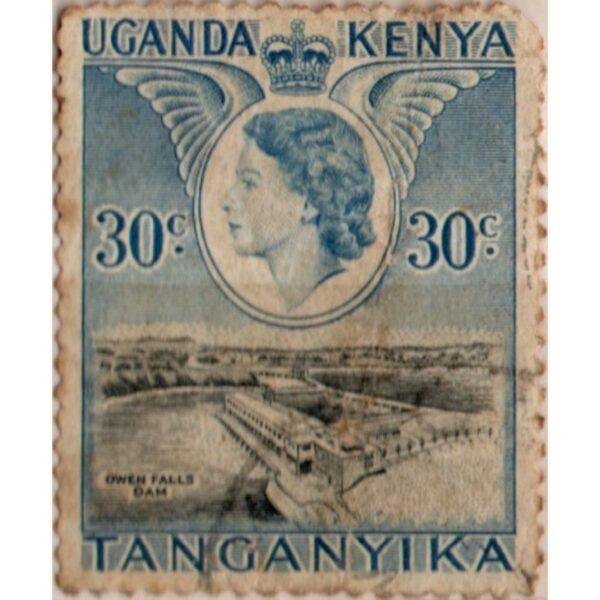 30 Uganda Kenya Tanganyika Owen Falls Dam Used Stamp