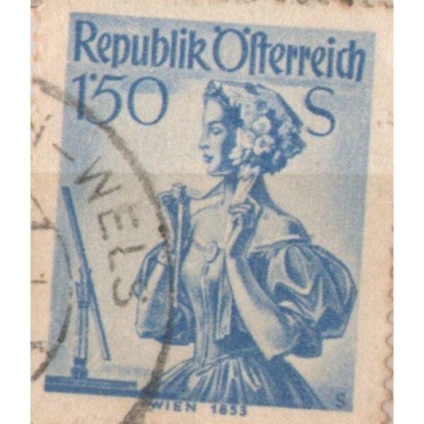 1.50 1853 Republik Osterreich Wien Used Stamp