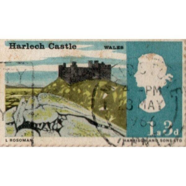 1 Wales Harlech Castle Used Stamp