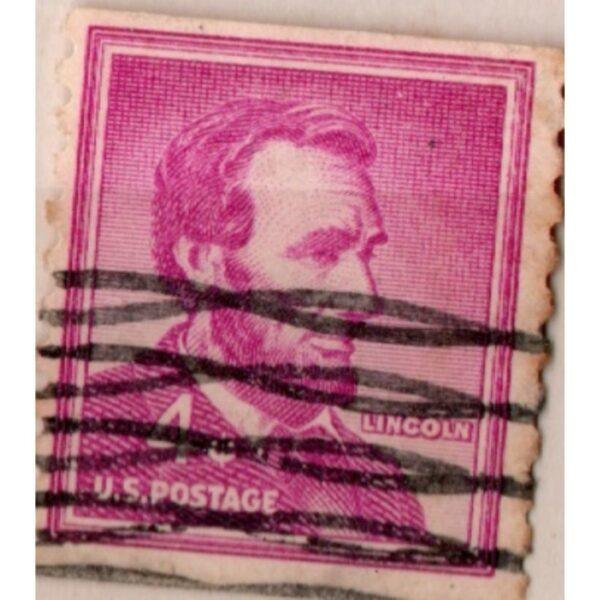 4 US Postage Abraham Lincoln Used Stamp