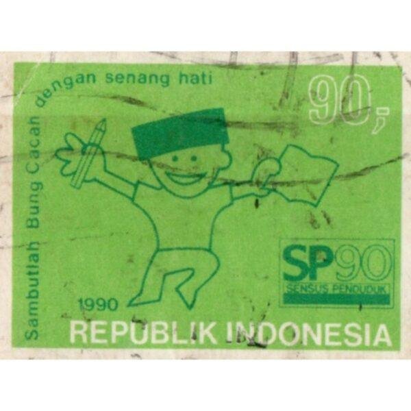 90 Indonesia Sambutlah Bung Cacah Dengan Senang Hati Used Stamp