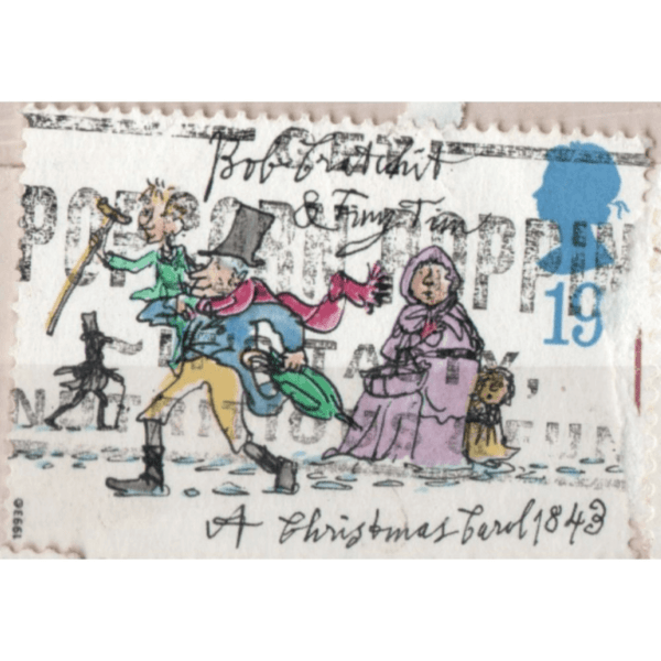 19 A Christmas Barel 1843 Used Stamp