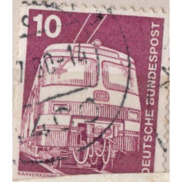 10 Deutsche Bundespost Used Stamp (Pink)