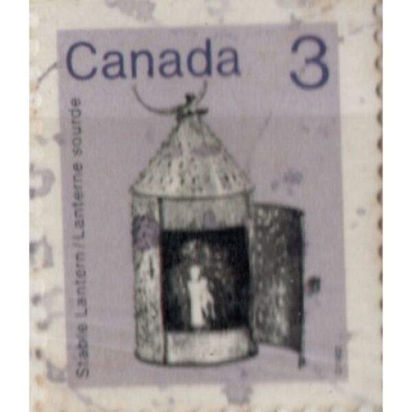 3 Canada Stable Lantern Used Stamp