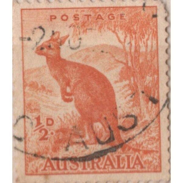 0.5 Australia Postage Kangaroo Used Stamp