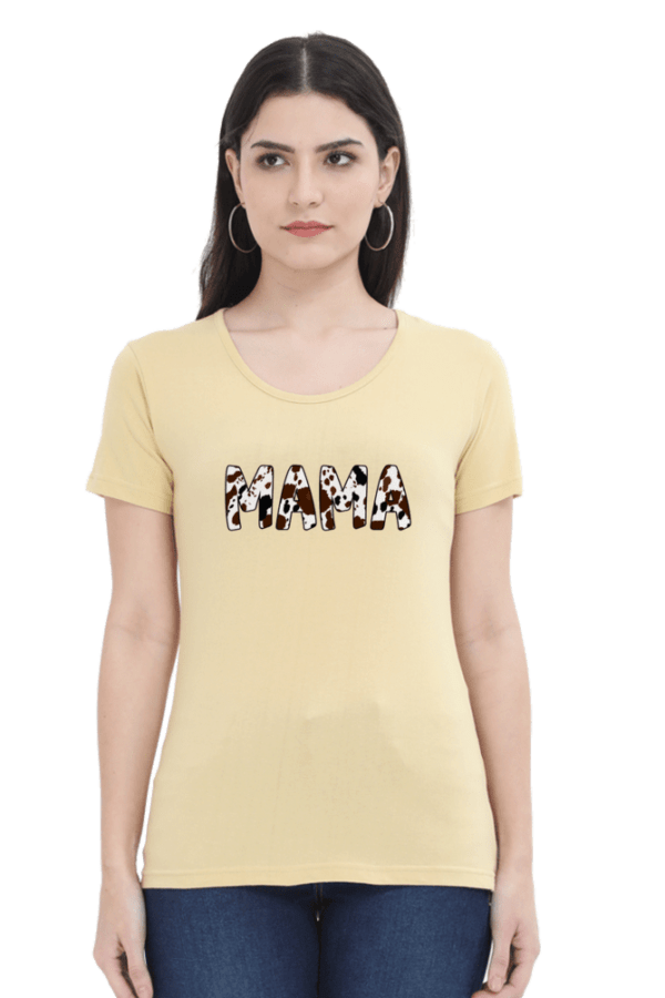 Mama Round Neck Half Sleeve Printed T-Shirt for Women