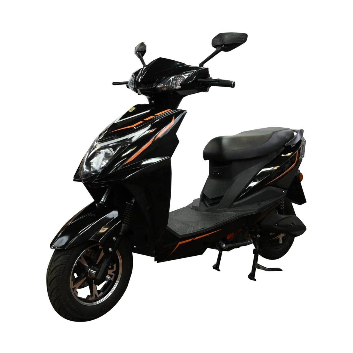 Green Invicta 60kms Range Electric Scooter Black