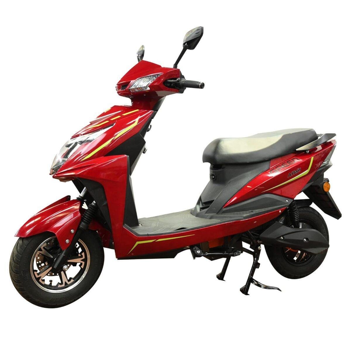 Green Invicta 60kms Range Electric Scooter Red