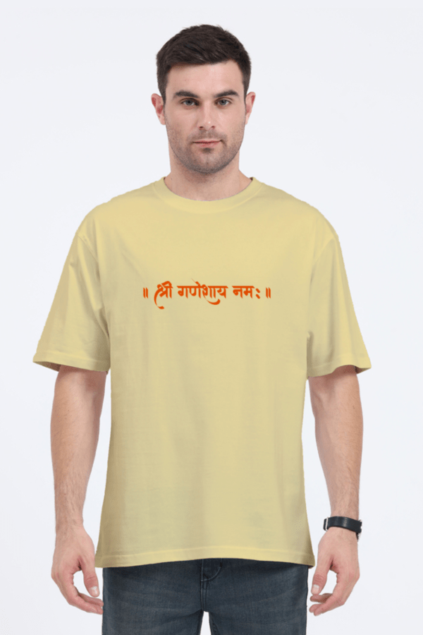 Shri Ganeshay Namah Printed Unisex Oversized Classic T-Shirt