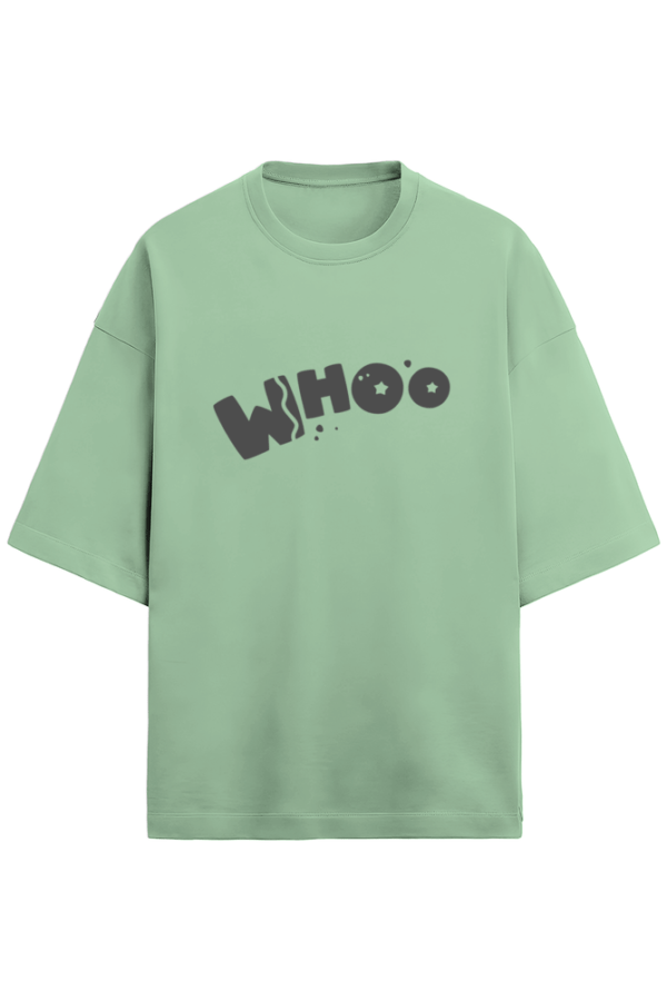 Whoo Printed Unisex Terry Cotton Oversized T-Shirt
