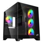 ICEMASTER Dynamite XL 7 ARGB Fans Mid Tower Computer Gaming Cabinet Black