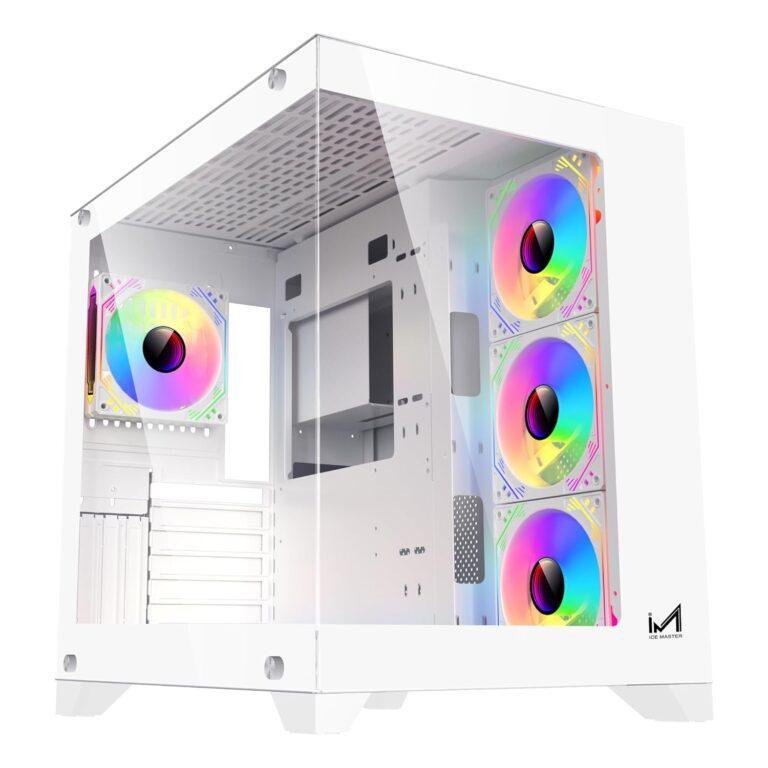ICEMASTER Dynamite XL PRO 7 Infinity ARGB Fans Mid Tower Gaming Cabinet White