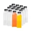 Square Plastic Transparent Disposable Bottle with Black Cap